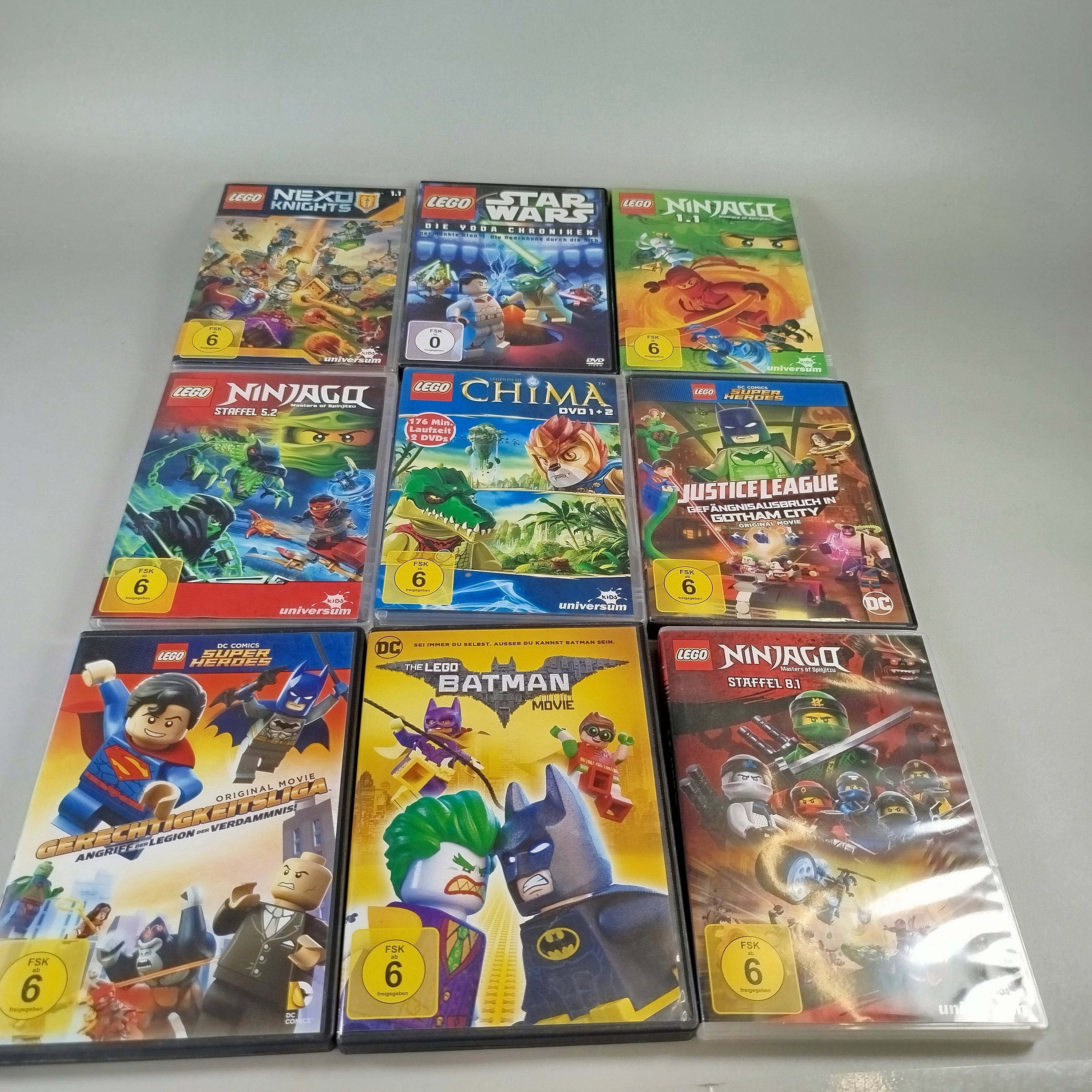 LEGO DVD Sammlung – NEXO KNIGHTS, Star Wars, NINJAGO Set